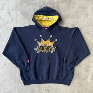 Vintage Y2K JNCO jeans crown blue hoodie sweatshirt